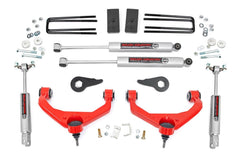 Rough Country Suspension Lift Kit w/Shocks - 97530RED - Black Patch Performance - ROUG97530RED