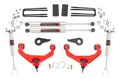 Rough Country Suspension Lift Kit w/Shocks - 97540RED - Black Patch Performance - ROUG97540RED