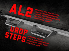 Rough Country Drop Steps - AL219204 - Black Patch Performance - ROUGAL219204