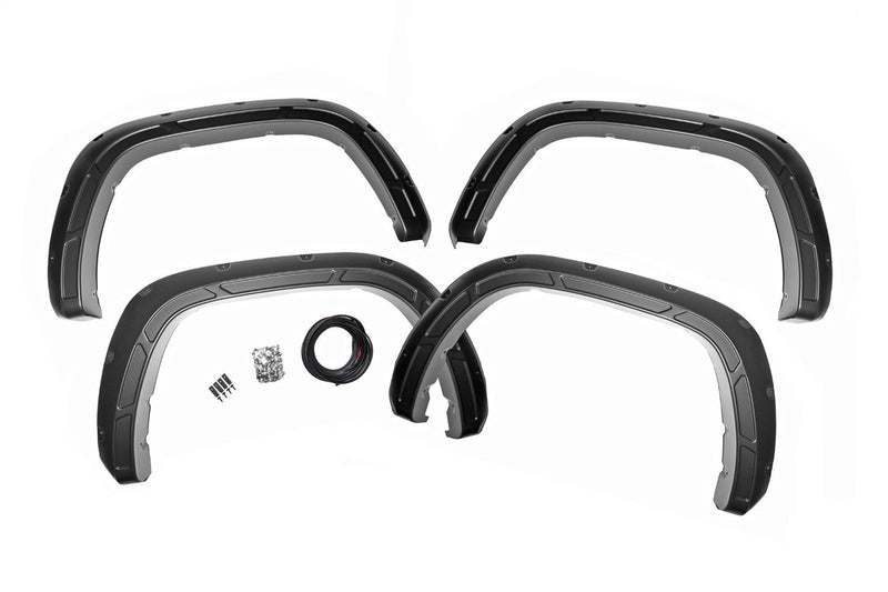 Rough Country Fender Flares - A - T02224 - 6X3 - Black Patch Performance - ROUGAT022246X3