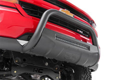 Rough Country Black Bull Bar w/ Integrated Black Series 20 - inch LED Light Bar - B - C4151 - Black Patch Performance - ROUGBC4151