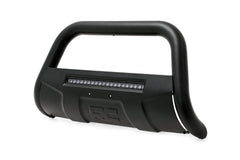 Rough Country Black Bull Bar w/ Integrated Black Series 20 - inch LED Light Bar - B - C4151 - Black Patch Performance - ROUGBC4151