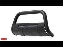 Rough Country Black Bull Bar w/ Integrated Black Series 20-inch LED Light Bar - B-N4150 - Black Patch Performance - ROUGBN4150