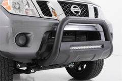 Rough Country Black Bull Bar w/ Integrated Black Series 20-inch LED Light Bar - B-N4150 - Black Patch Performance - ROUGBN4150