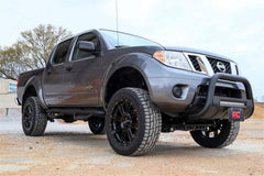 Rough Country Black Bull Bar w/ Integrated Black Series 20-inch LED Light Bar - B-N4150 - Black Patch Performance - ROUGBN4150