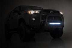 Rough Country Black Bull Bar w/ Integrated Black Series 20 - inch LED Light Bar - B - T4081 - Black Patch Performance - ROUGBT4081