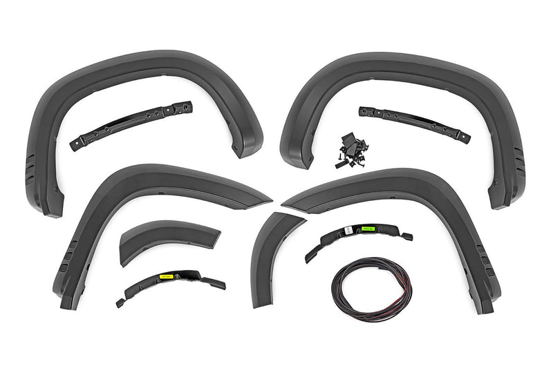 Rough Country Fender Flares - F - C319201A - GJI - Black Patch Performance - ROUGFC319201AGJI