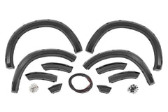Rough Country Pocket Fender Flares - F - D10911B - PS2 - Black Patch Performance - ROUGFD10911BPS2