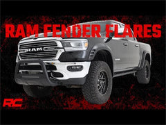 Rough Country Fender Flares - F - D319201 - JSC - Black Patch Performance - ROUGFD319201JSC