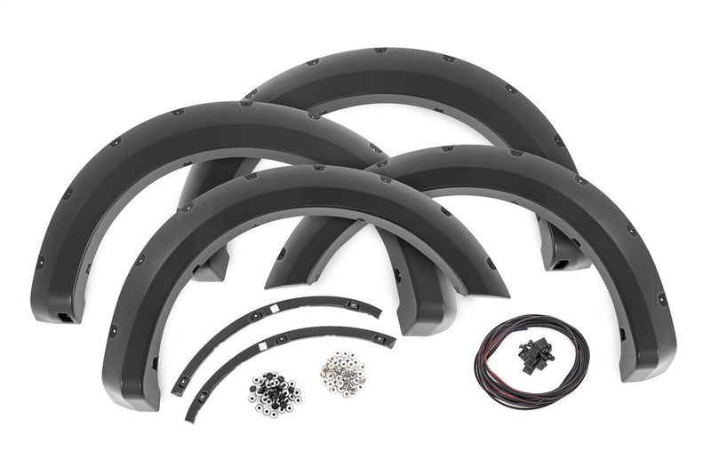 Rough Country Pocket Fender Flares - F - F10911A - PQ - Black Patch Performance - ROUGFF10911APQ