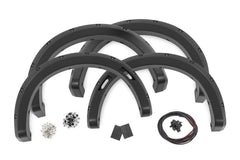 Rough Country Pocket Fender Flares - F - F12401 - Black Patch Performance - ROUGFF12401