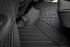 Rough Country Flex - Fit Floor Mats - FF - 31422 - Black Patch Performance - ROUGFF31422