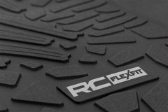 Rough Country Flex - Fit Floor Mats - FF - 60112 - Black Patch Performance - ROUGFF60112