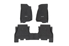 Rough Country Flex - Fit Floor Mats - FF - 60112 - Black Patch Performance - ROUGFF60112