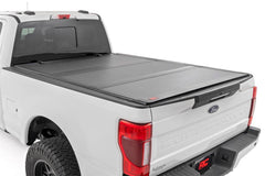Rough Country Hard Tri-Fold Tonneau Bed Cover - 49220651 - TONNEAU COVER from Black Patch Performance