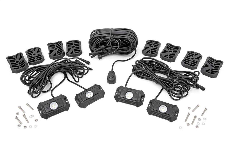 Rough Country LED Rock Light Kit - 70980 - Exterior Multi-Purpose LED from Black Patch Performance