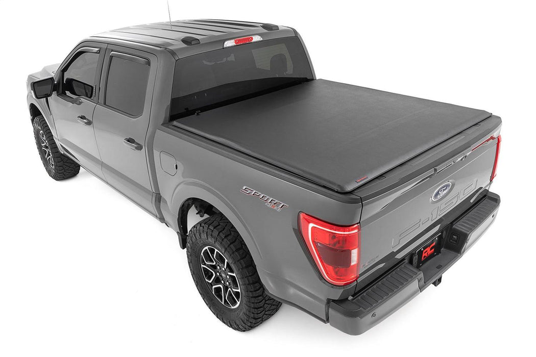 Rough Country Soft Roll-Up Bed Cover - 42220550 - TONNEAU COVER from Black Patch Performance