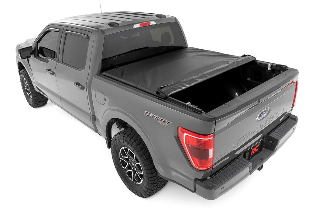 Rough Country Soft Roll-Up Bed Cover - 42220550 - TONNEAU COVER from Black Patch Performance