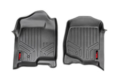 Rough Country Heavy Duty Floor Mats - M - 2071 - Black Patch Performance - ROUGM2071