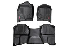 Rough Country Heavy Duty Floor Mats - M - 20712 - Black Patch Performance - ROUGM20712