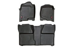 Rough Country Heavy Duty Floor Mats - M - 20713 - Black Patch Performance - ROUGM20713