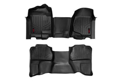 Rough Country Heavy Duty Floor Mats - M - 21072 - Black Patch Performance - ROUGM21072