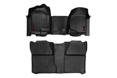 Rough Country Heavy Duty Floor Mats - M - 21073 - Black Patch Performance - ROUGM21073
