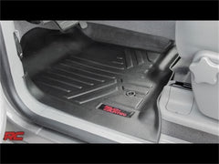 Rough Country Heavy Duty Floor Mats - M - 21073 - Black Patch Performance - ROUGM21073
