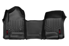 Rough Country Heavy Duty Floor Mats - M - 2114 - Black Patch Performance - ROUGM2114