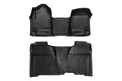 Rough Country Heavy Duty Floor Mats - M - 21143 - Black Patch Performance - ROUGM21143