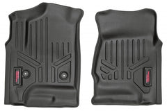 Rough Country Heavy Duty Floor Mats - M - 2141 - Black Patch Performance - ROUGM2141