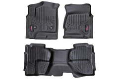 Rough Country Heavy Duty Floor Mats - M - 21412 - Black Patch Performance - ROUGM21412