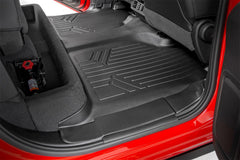 Rough Country Heavy Duty Floor Mats - M - 21614 - Black Patch Performance - ROUGM21614