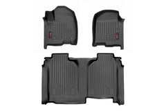 Rough Country Heavy Duty Floor Mats - M - 21614 - Black Patch Performance - ROUGM21614