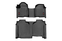 Rough Country Heavy Duty Floor Mats - M - 21615 - Black Patch Performance - ROUGM21615