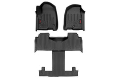 Rough Country Heavy Duty Floor Mats - M - 21712 - Black Patch Performance - ROUGM21712