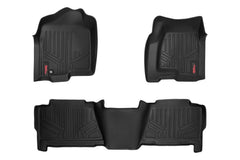 Rough Country Heavy Duty Floor Mats - M - 29913 - Black Patch Performance - ROUGM29913