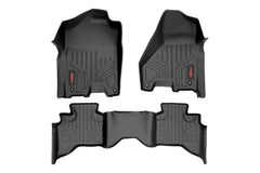 Rough Country Heavy Duty Floor Mats - M - 31212 - Black Patch Performance - ROUGM31212