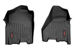 Rough Country Heavy Duty Floor Mats - M - 3141 - Black Patch Performance - ROUGM3141