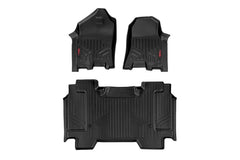 Rough Country Heavy Duty Floor Mats - M - 31412 - Black Patch Performance - ROUGM31412