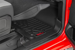 Rough Country Heavy Duty Floor Mats - M-31422 - Black Patch Performance - ROUGM31422