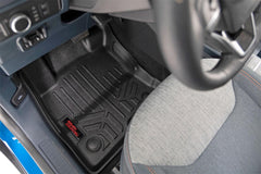 Rough Country Heavy Duty Floor Mats - M - 51102 - Black Patch Performance - ROUGM51102