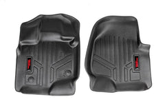 Rough Country Heavy Duty Floor Mats - M - 5151 - Black Patch Performance - ROUGM5151