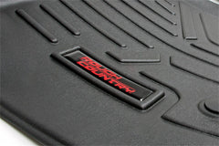Rough Country Heavy Duty Floor Mats - M - 51512 - Black Patch Performance - ROUGM51512