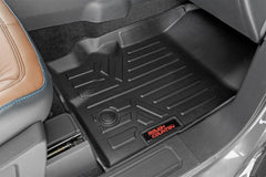 Rough Country Heavy Duty Floor Mats - M - 51602 - Black Patch Performance - ROUGM51602