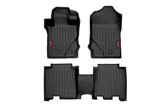 Rough Country Heavy Duty Floor Mats - M - 51602 - Black Patch Performance - ROUGM51602