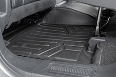 Rough Country Heavy Duty Floor Mats - M - 51602 - Black Patch Performance - ROUGM51602
