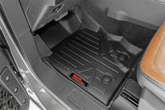 Rough Country Heavy Duty Floor Mats - M - 51602 - Black Patch Performance - ROUGM51602
