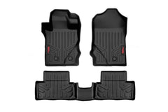 Rough Country Heavy Duty Floor Mats - M - 51632 - Black Patch Performance - ROUGM51632