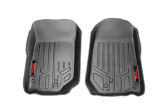 Rough Country Heavy Duty Floor Mats - M-60200 - Black Patch Performance - ROUGM60200